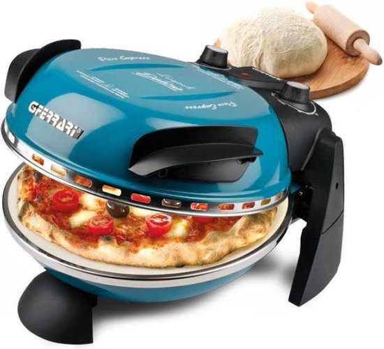 G3 Ferrari Delizia - Pizzaoven elektrisch - 400°C - Vuurvaste pizzasteen Ø31 cm - Pizza in 5 min - Blauw