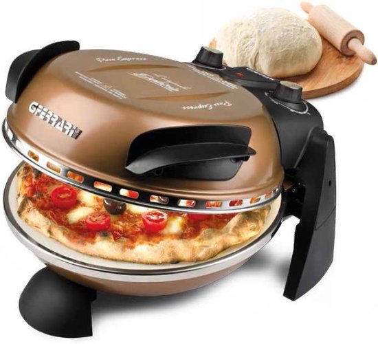 G3 Ferrari Delizia - Pizzaoven elektrisch - 400°C - Vuurvaste pizzasteen Ø31 cm - Pizza in 5 min - Koper
