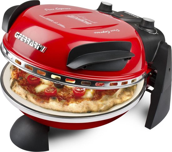 G3 Ferrari Delizia - Pizzaoven elektrisch - 400°C - Vuurvaste pizzasteen Ø31 cm - Pizza in 5 min - Rood