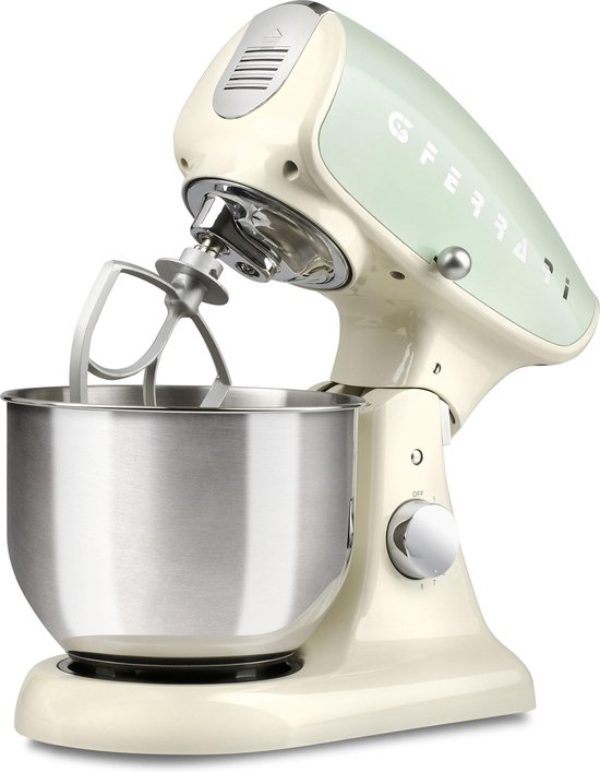 G3 Ferrari - G2007505, Pastaio Deluxe, stand mixer, 5,2L, 1200W, crème/groen van G3 Ferrari
