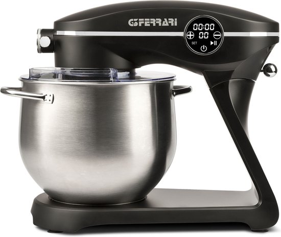 G3 Ferrari Pastaio Elegance - Planetair Keukenmachine 8L - 1800W (2300W Lock Power) - 10 Snelheden met Timer - RVS Mengkom - Inclusief Deeghaak, Garde en Menghaak