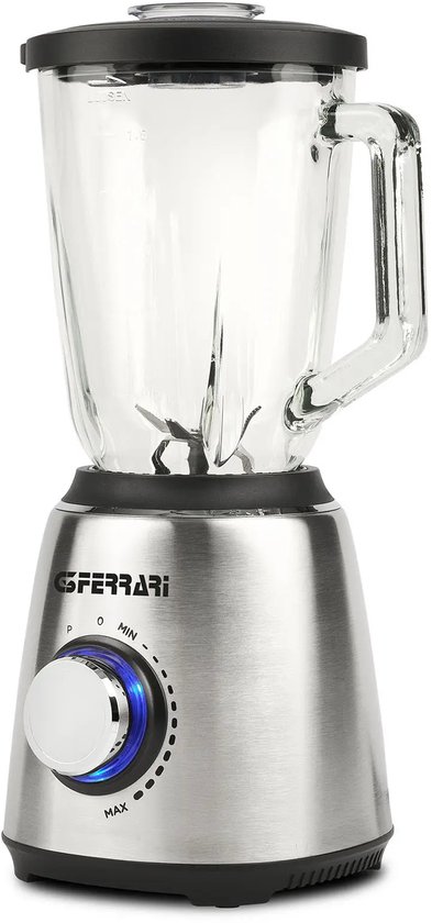 G3 Ferrari Turbine – Blender 1300W – 1,5L Glazen Kan – IJscrusher – Variabele Snelheden + Pulse – Veiligheidssysteem – RVS Design van Merkloos