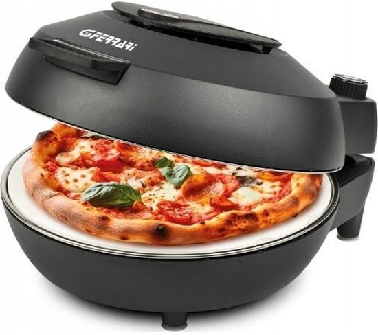 G3Ferrari G10199 Pummarola Pizzaoven - 1200W - Maximale Temperatuur 420°C - Vuurvaste Steen Ø 31 cm - Inclusief 2 RVS Pizza Schijven - Rood/Zwart