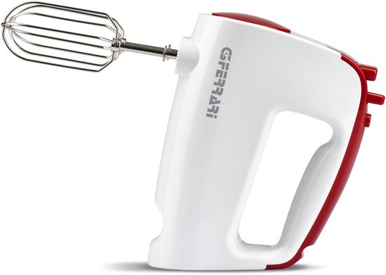 G3Ferrari Handmixer Animadolce - 250W, turbofunctie, afneembare spatels, rood/wit van G3Ferrari