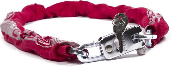 GAD Rood kettingslot - gehard staal - superSafe cilinder - 110 cm - inclusief 2 sleutels van GAD