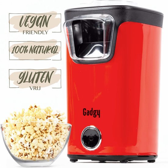 Gadgy Popcorn Machine - Hetelucht Popcornmaker - 1100 watt - met Maatschep - Popcornmakers kinderfeestje