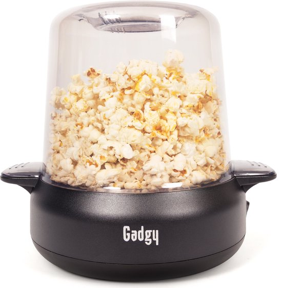 Gadgy Premium Popcornmachine - Popcornmaker - Vers & Huisgemaakt Popcorn in 4–5 Minuten - 500W - Zwart