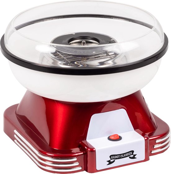 Gadgy Suikerspinmachine Retro, met 10 Stokjes en Maatlepel - Suikerspinmakers - Snoep - Kinderfeestje - Suikerspin Suiker - Cotton Candy