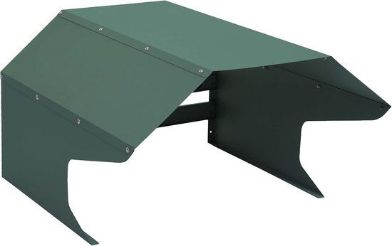 Garage voor robotmaaier 41 x 60 x 70 cm HWC-L43 staal verzinkt - groen