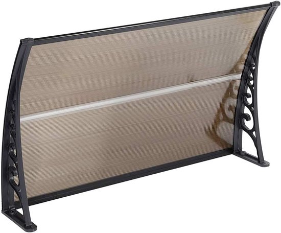 Garage voor robotmaaier, overkapping, luifel van polycarbonaat, voor robotmaaier, wandmontage, bruin A, 100 x 60 cm