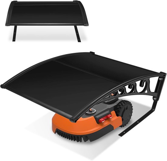 Garage voor robotmaaier, overkapping voor robotmaaier, 106 x 87 x 50 cm, bescherming tegen regen, hagel en uv-stralen, zwart