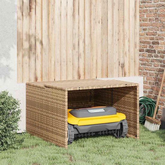 Garage voor robotmaaier, schuilplaats van PE-rotan, weerbestendige