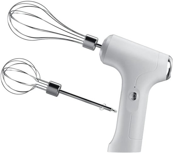 Garde, draagbare draagbare elektrische mixer, USB oplaadbare handheld eierkloppers voor kloppen, mixen, pudding (wit)