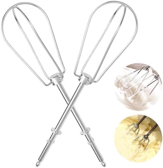 Garde voor Handmixer Accessoires - Set van 2, Roestvrij Staal, geschikt voor verschillende mixers van Merkloos