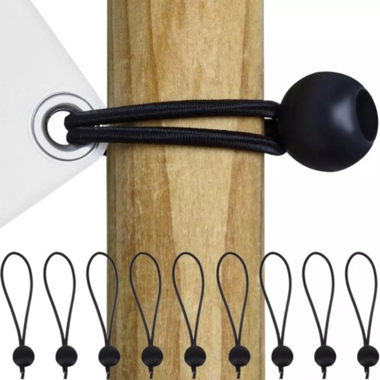 Gardlov Tentspanner met Bal 16-30 cm - Veelzijdige Spanelastiek - Set van 10 van Gardlov