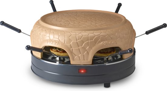 Gastronoma Pizza Oven voor 6 personen - 6 geïsoleerde bakspatels - Keramische koepel - 18310017 - 1000W