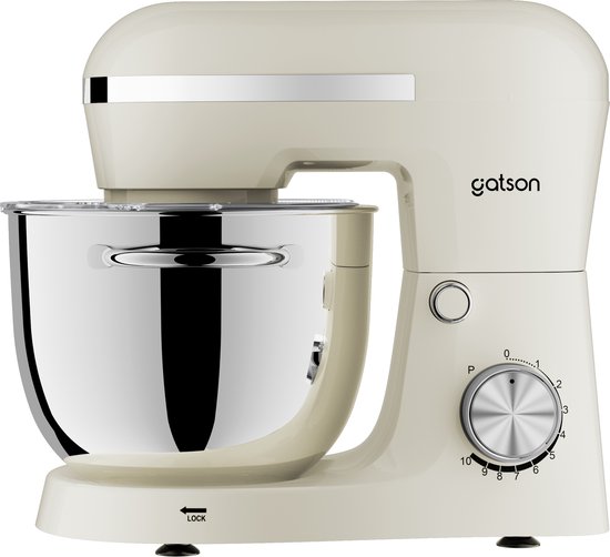 Gatson 1500W Keukenmachine - 10 Snelheden - 5L Mengkom - Dubbele Handvat - Keukenrobot - Keukenmixer - Foodprocessor van Merkloos