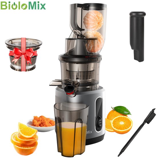 GDE - Fresh - Slowjuicer - Cold Press Juicer - Sapcentrifuge - Sapmachine - 13 cm Grote Vulopening - 200W - 1,8 Liter