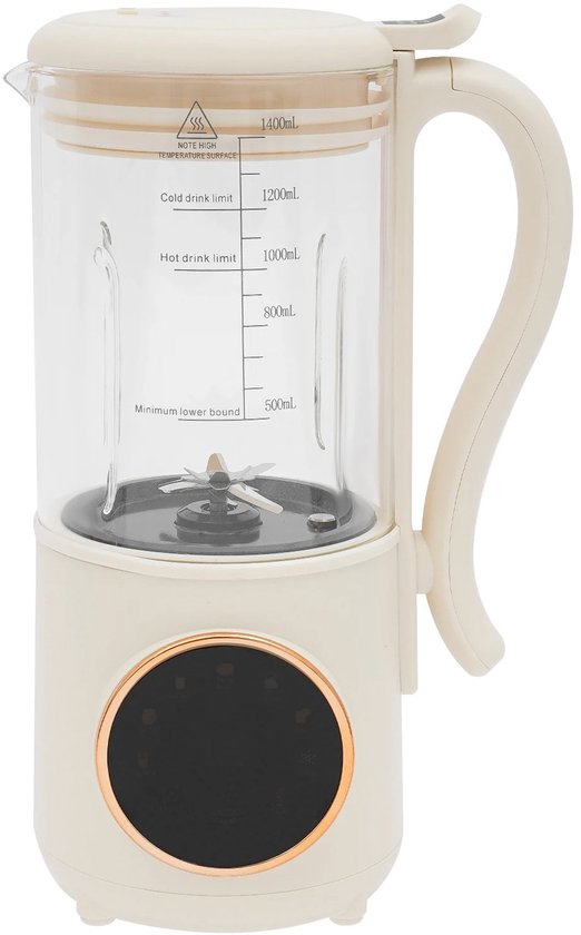 Geargalaxy Melkmachine - Sojamelkmaker - Havermelkmaker - Amandelmelkmaker - 1,4 Liter - Voor Zelfgemaakte Plantaardige Dranken - Wit