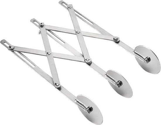 Gebakjessnijder - Uitbreidbare Telescopische Pizzasnijder - Multi-Ronde Bakdeegverdeler Roller voor Pizza, Brood en Gebak van Merkloos