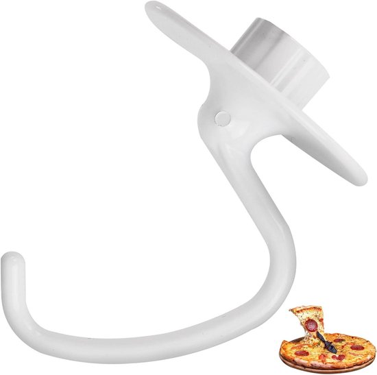 Gecoate Deeghaak - Broodhaak Mixer - Deeg Kneden - C-vormig Ontwerp - 45-5 Liter Kom - Wit van Merkloos