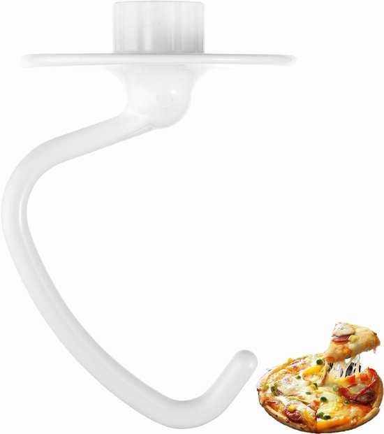 Gecoate Deeghaak - Keukenmachine Accessoire - Deeg Kneden - C-Vorm Ontwerp - 4.5/5.0 Quart - Grijs