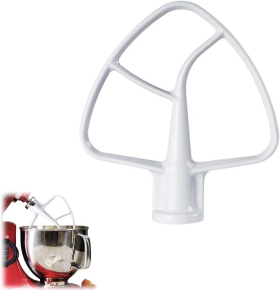 Gecoate platte roerder voor 4,5-5 Qt keukenmachines, aluminium mixeraccessoires, bakgerei en kookhulpmiddelen voor perfecte mengresultaten