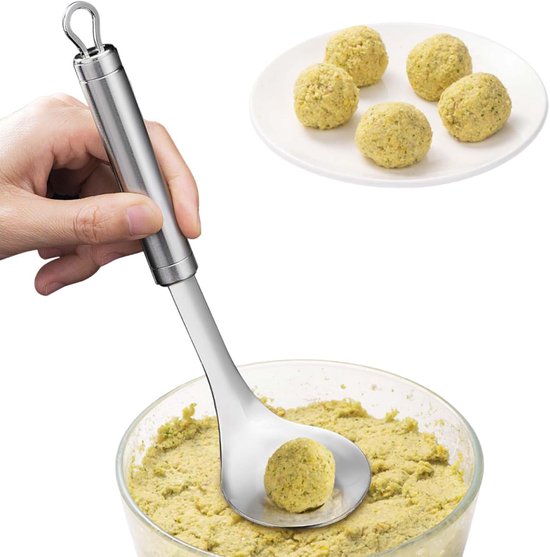 Gehaktbal Maker Tool - 24 x 6,2 cm Roestvrij Staal Non-Stick, Gehaktballen Shaperr met gaten, Shaper Mold voor Dineren Koken - Gebruik Op schaal Rundvlees Kip Varkensvlees Vis Vegetarisch van Merkloos