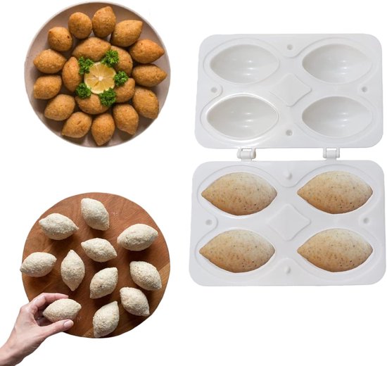 Gehaktbal Maker Tool, Handmatige Gehaktbal Maken Vorm voor Koken, Keuken Efficiënte Gehaktbrood Pers Vaatwasmachinebestendig (4 Compartimenten)