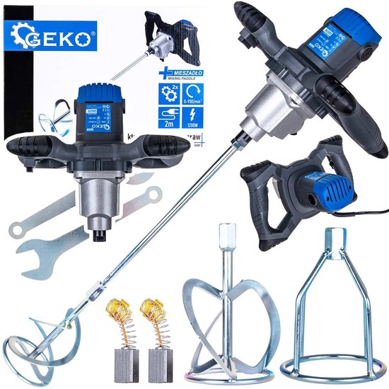 GEKO Elektrische mixer - 1200W - 2 snelheden - Inclusief extra mengstaaf van GEKO