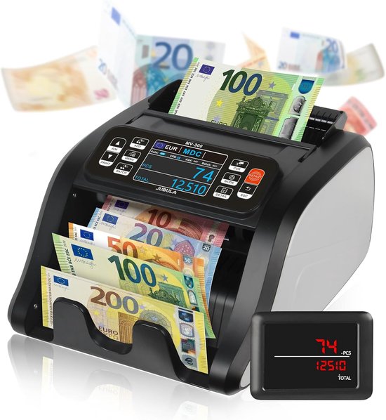 Geldtelmachine bankbiljettenteller professioneel met valsgelddetectie automatische biljetten teller EUR USD GBP