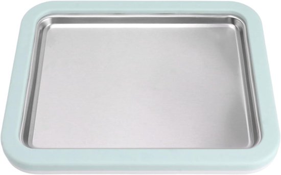 Gerolde Ijsmachine - Dessert Maker - Zelf Desserts Maken - Elektriciteitsvrij - 26x21x3.5 cm - Zilver van Merkloos