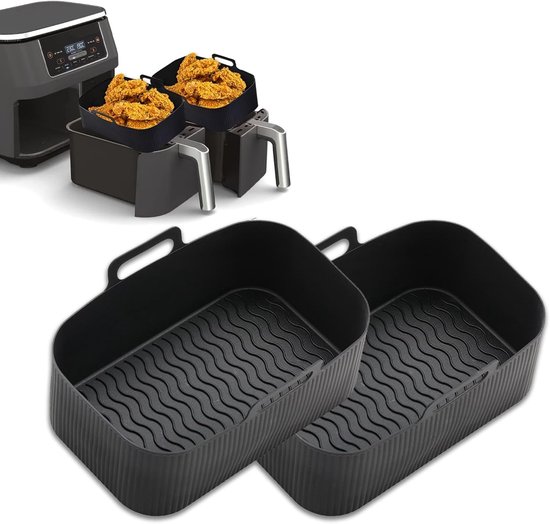 Geschikt voor siliconen Liner voor Ninja Air Fryer Dual, Accessoire voor Air Fryer, Herbruikbare Silicone Liner