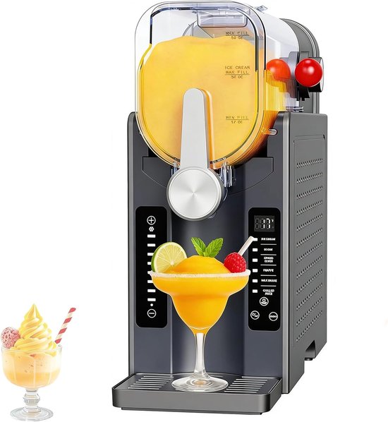 Geschoren Ijsmachine - Slushy Maker - Zomerse Drankjes Maken - 6 Voorgeprogrammeerde Modi - 1.6 Liter Capaciteit - Zwart van Merkloos