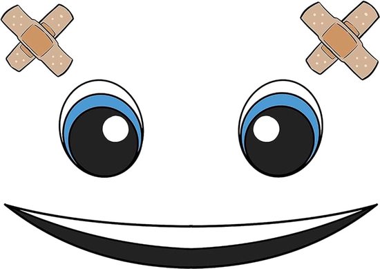 Gezichtssticker voor robotmaaier en robotstofzuiger, sticker ogen mond voor de robotmaaier, weerbestendig en duurzaam