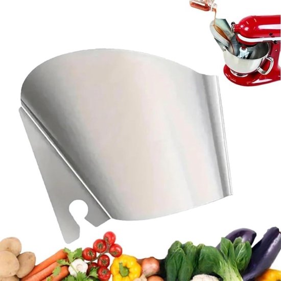 Gietgoot Mixer Accessoire - Roestvrij Staal - Efficiënt Bakken - Vaatwasmachinebestendig - 19 x 15 x 4 cm - Zilver