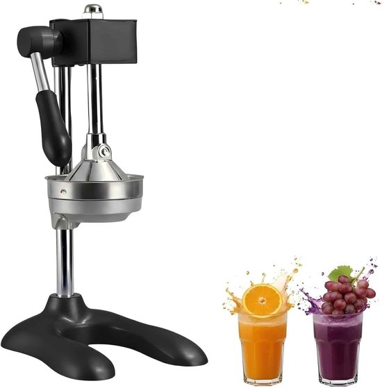 Gietijzeren Citruspers - Handmatige Juicer - Vers Sap Maken - Zware Kwaliteit - 30x15x45 cm - Zwart van Merkloos