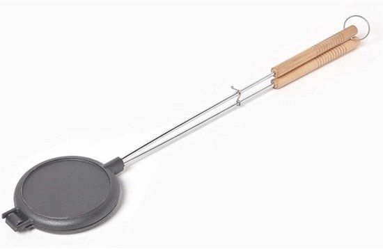 Gietijzeren Wafelijzer voor Barbecue en Kampvuur - Warmtebestendig Bakijzer