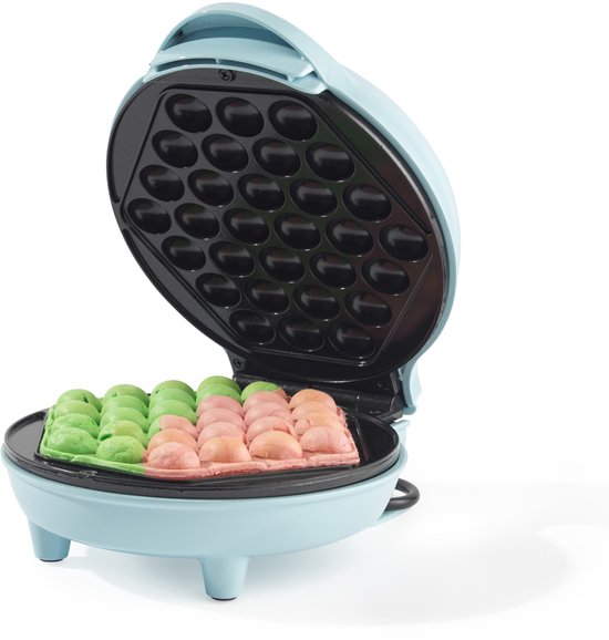 Giles & Posner Bubble Waffle Maker - Antiaanbaklaag PFFAS-vrij - blauw van Giles & Posner
