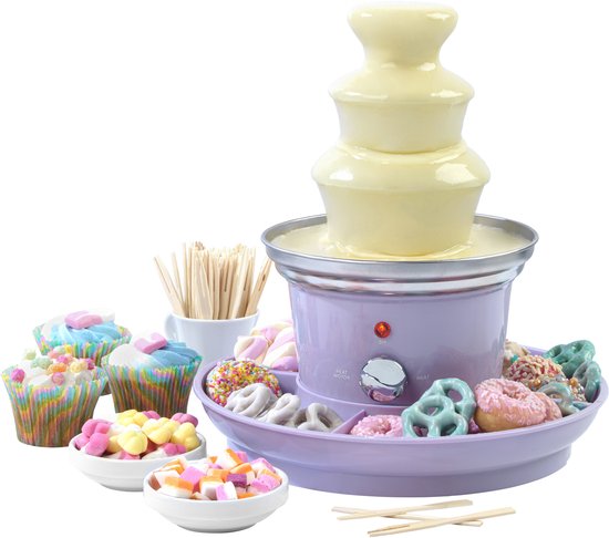 Giles & Posner Chocoladefontein - 3-Lagen - 100 Spiesen - 2 Schalen