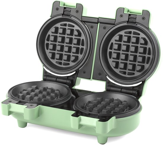 Giles & Posner Dubbele Mini Wafelmaker - Antiaanbakplaten van Giles & Posner