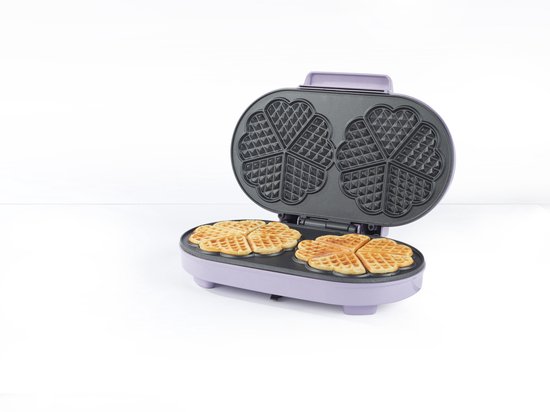 Giles & Posner Dubbele Wafelmachine - Hartvormig - PFAS-vrij van Giles & Posner