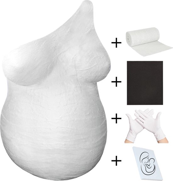 Gipsbuik Pakket – 4 Rollen Extra Groot en Sterk Gipsverband en Gladde Afdruk – Niet Toxisch- Baby Buik Zwanger van Let's Celebrate