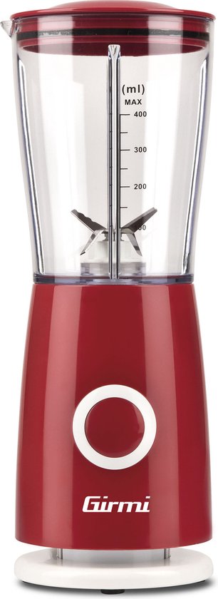 Girmi FR0302 blender Blender voor op aanrecht 170 W Rood, Transparant, Wit van Girmi