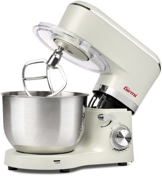 Girmi IM47 Staande mixer 1300 W Beige, Roestvrijstaal van Girmi