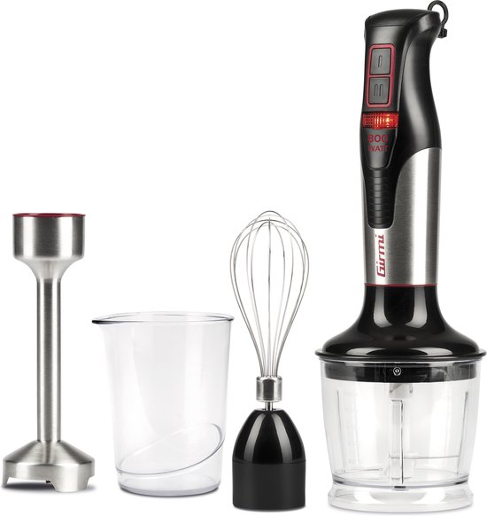 Girmi MX3900 blender Staafmixer 800 W Zwart, Roestvrijstaal, Transparant van Girmi