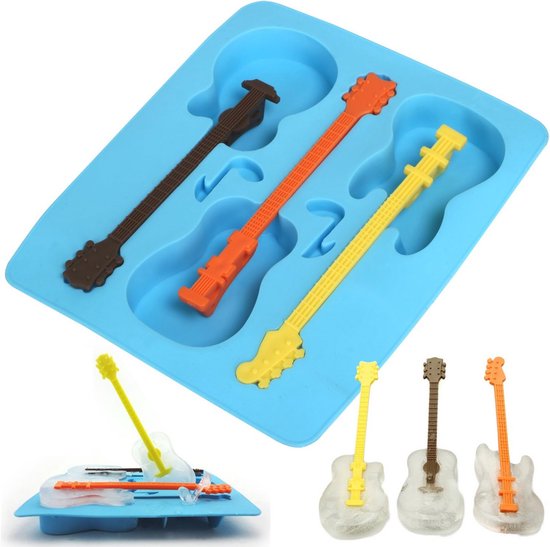 Gitaar Silicone IJsblokjes Maker - Creatieve IJsvorm voor Muziekfans van Merkloos