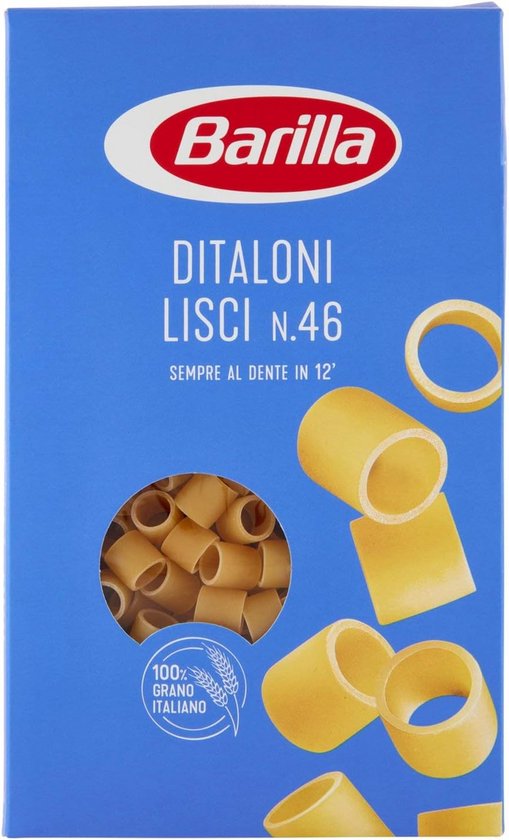 Gladde Ditaloni Pasta - Kleine Buizen - 6x500g