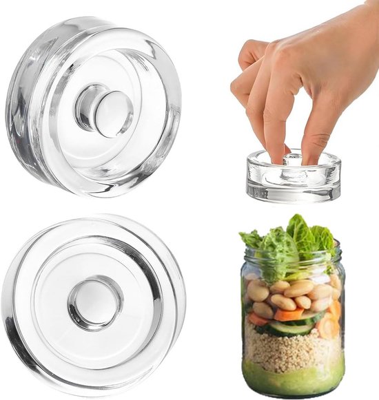 Glas gewichten voor het fermenteren, Ø 7 cm van Merkloos