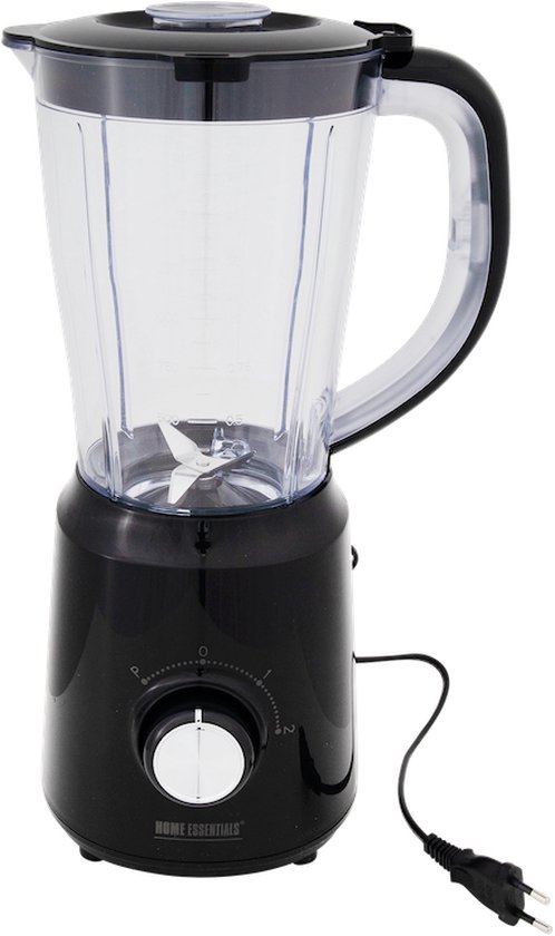 Glazen blender glas zwart 500 watt 1.5 liter roest vrij staal kwaliteit- vaatwasser bestendig-Niet geschikt om ijs te crushen van Merkloos
